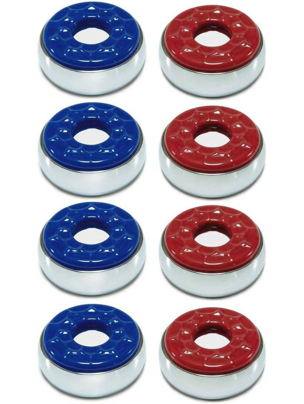 Indoor Shuffleboard Pucks - Set of 8, 2-1/8” Diameter, Hardened Steel